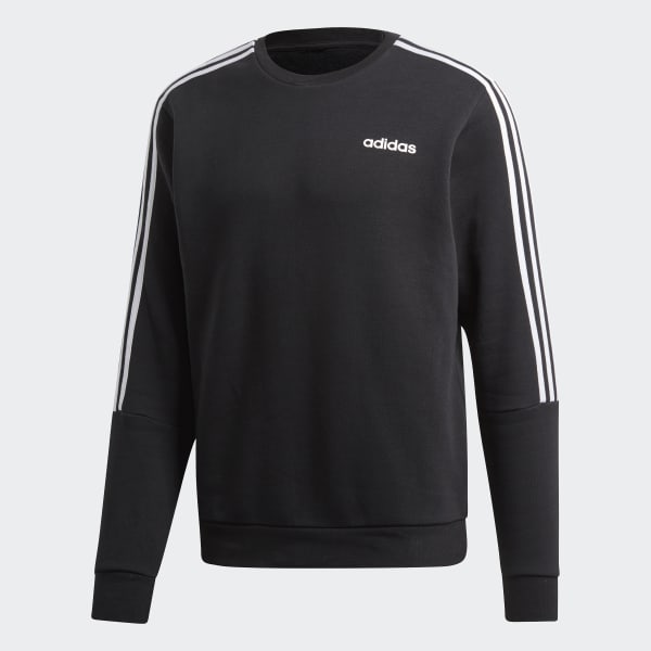 adidas Essentials 3-Stripes Crew Sweatshirt - Siyah | adidas Turkey