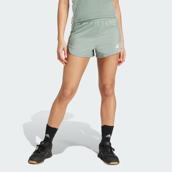 Verde Shorts Pacer Training 3 Tiras Tejidos Tiro Alto