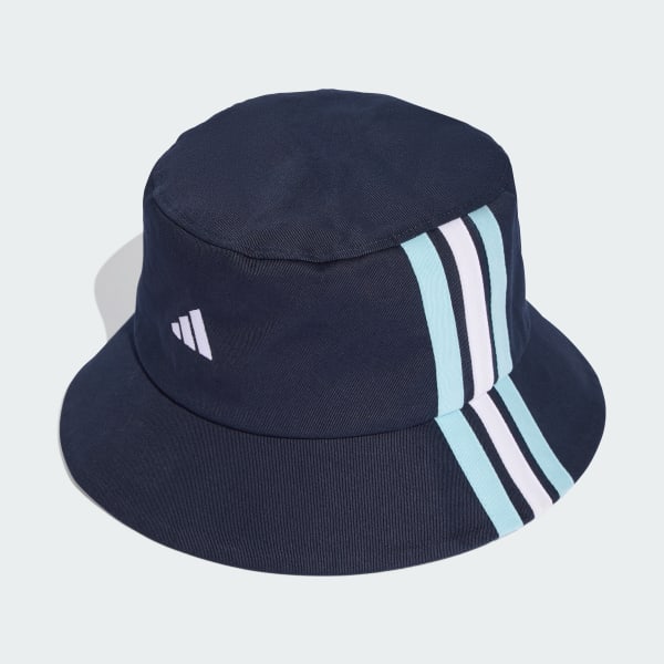 Blue 3-Stripes Bucket Hat