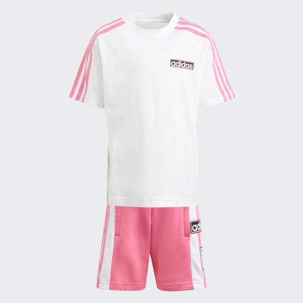 Hong Set Áo Thun Quần Short Adibreak