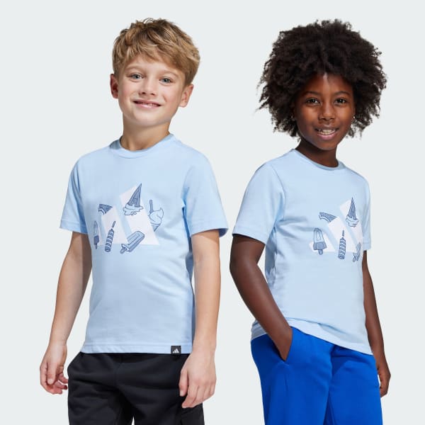 Biru Tee Anak Grafis Lounge Ice