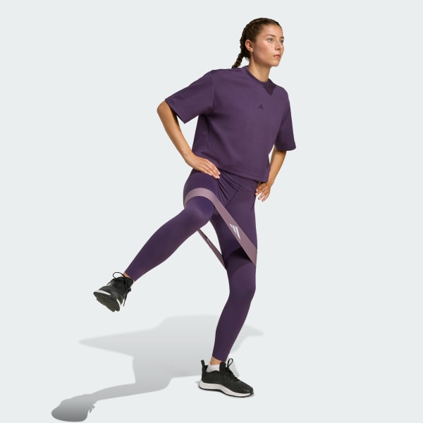 Mor Yoga Motion Waffle Tişört