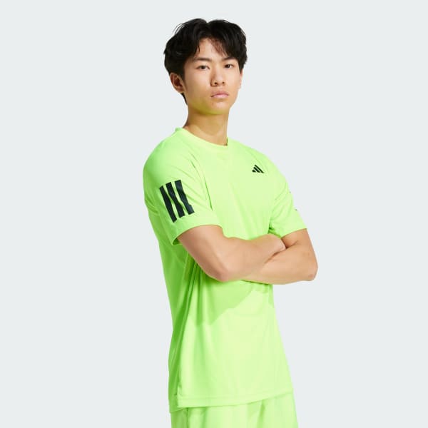 Green Club Tennis Climacool 3-Stripes Tee