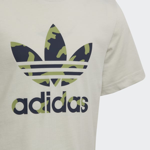 Gris Playera Camo Estampada