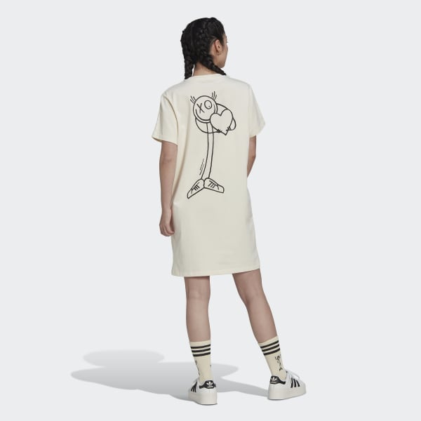 bílá Šaty adidas Originals x André Saraiva Tee CU153