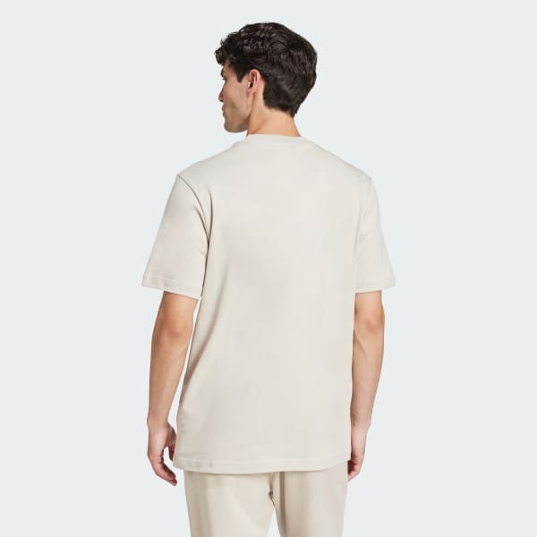 Beige Essentials Small Logo Single Jersey Tee