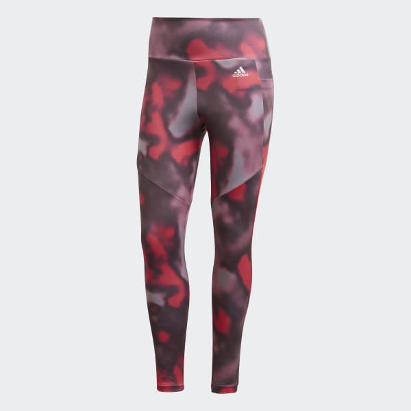 Adidas Designed To Move Allover Print 7 8 Leggings Pink Adidas Uk