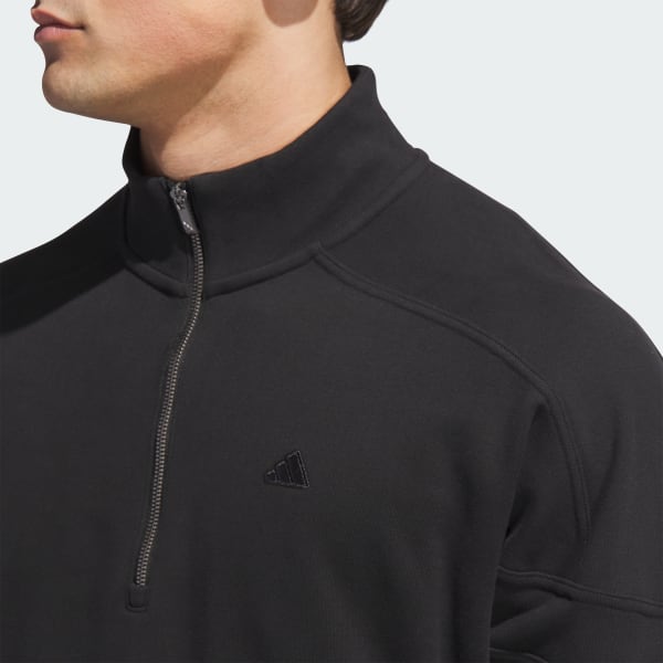 adidas Go-to Heritage Loose Quarter-Zip - Black | Free Shipping