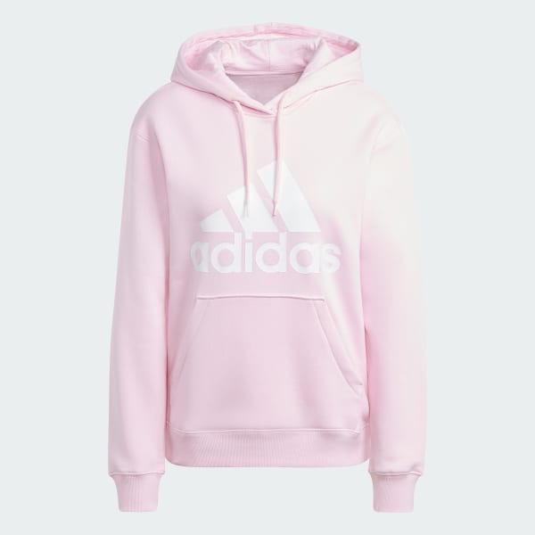 Rosa Moletom Capuz Fleece Regular Essentials Big Logo