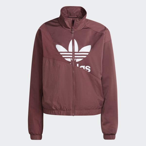 Bordowy Adicolor Split Trefoil Track Jacket