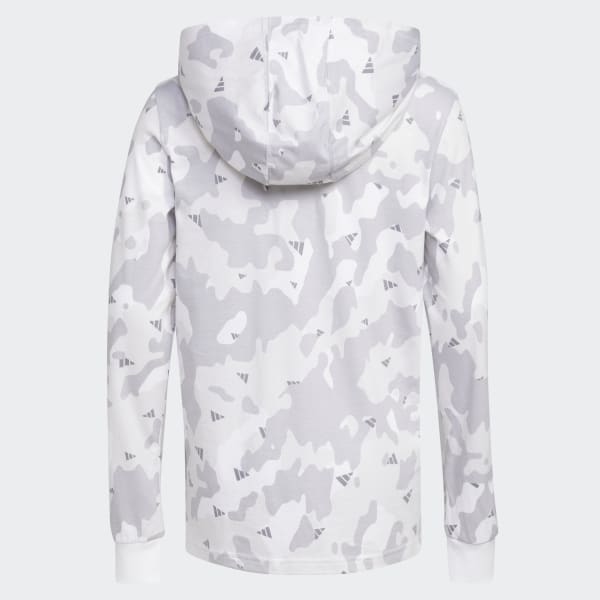 👕 adidas LS HOOD TEE AOP CAMO - White | Kids' Training | adidas US 👕