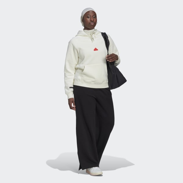 Blanco Buzo con Capucha Oversized HQ512