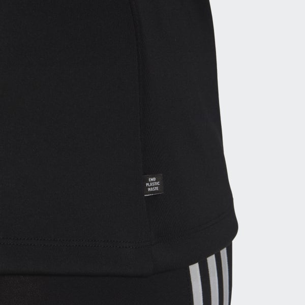 Preto T-shirt Justa 3-Stripes Adicolor Classics (Plus Size)