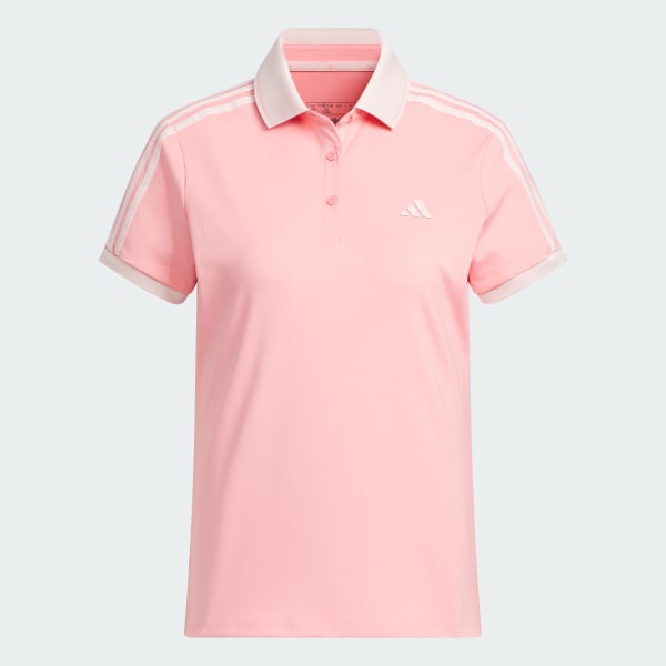 Pink 3-Stripes HEAT.RDY Short Sleeve Polo Shirt