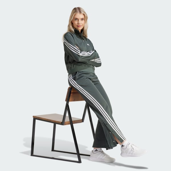 adidas Iconic Wrapping 3 Stripes Snap Trackpant Grey Free Shipping with adiClub adidas US