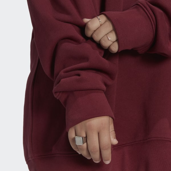 Bordowy Trefoil Crew Sweatshirt (Plus Size)