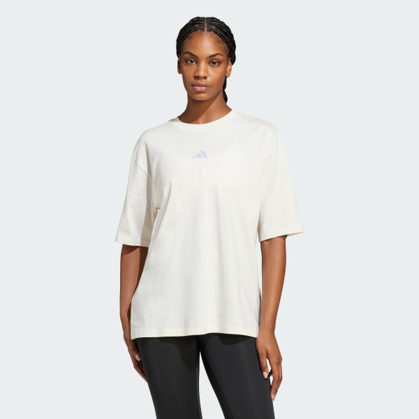 White Training Yoga Stretch Body Mind Graphic Tee