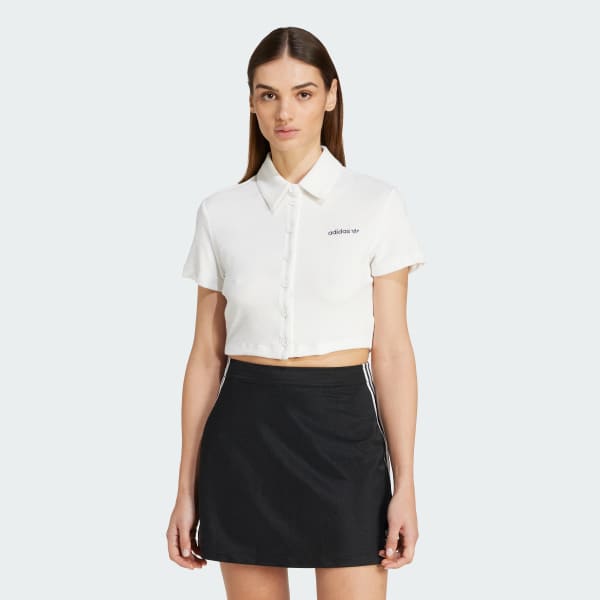 White Towel Button-Up Tee