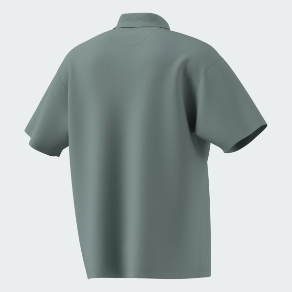 Green Essentials Plus Loose Fit Small Logo Short Sleeve Polo Shirt