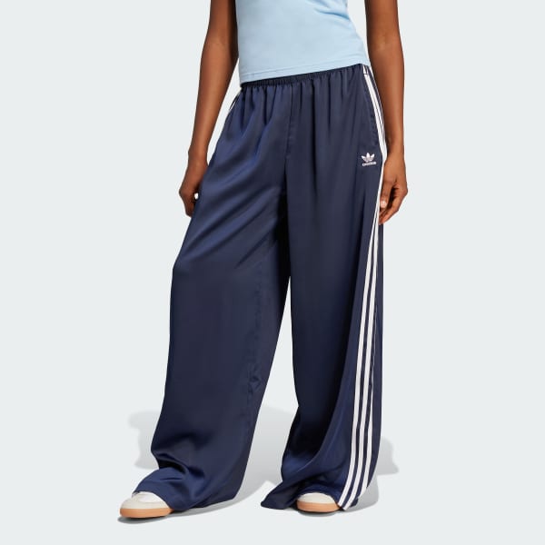 Adidas track pants womens wide leg discount