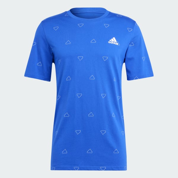 Azul Camiseta Estampada Seasonal Essentials Monogram