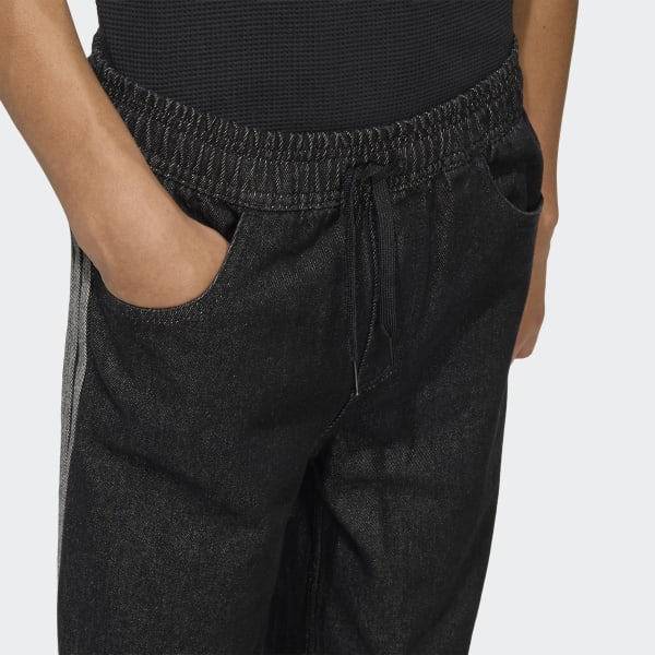 アディダス ファイヤーバード デニム トラックパンツ - ブラック