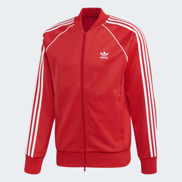 red adidas track jacket mens
