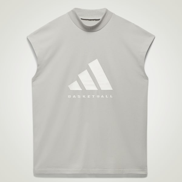Plomo Polo Sin Mangas adidas Basketball 001_