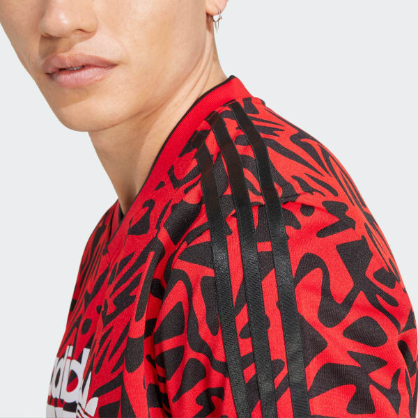 【美品】adidas カラフル　食べ物柄　プリント　ジャージ　メンズ　レディース 美品】adidas カラフル 食べ物柄 プリント ジャージ メンズ
