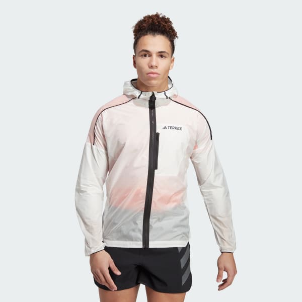White Terrex Agravic Windweave Trail Running Windbreaker