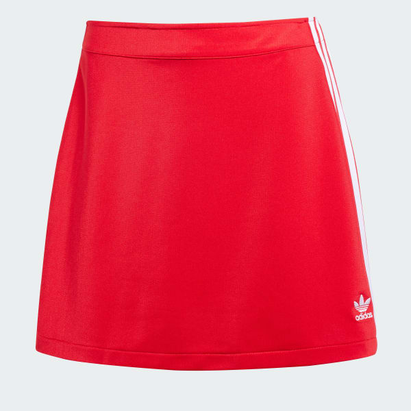 Rojo Mini Falda Adicolor 3 Tiras