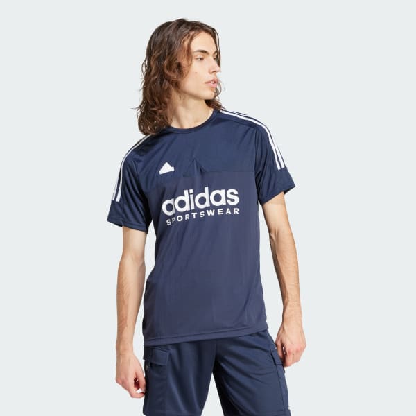 Navy blue sales adidas t shirt