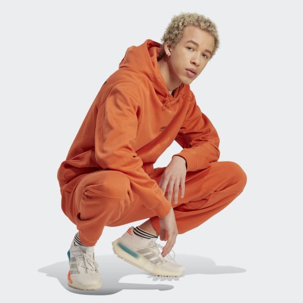 Adidas orange hot sale hoodie mens