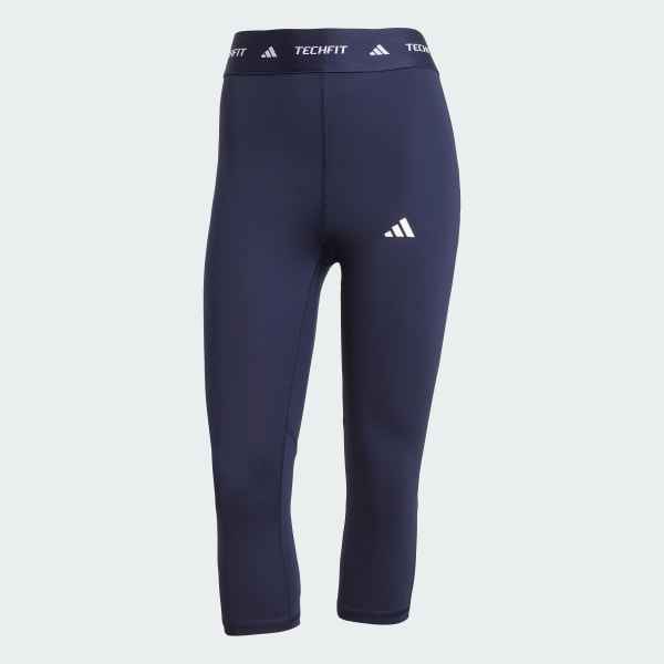 Niebieski Legginsy capri TECHFIT
