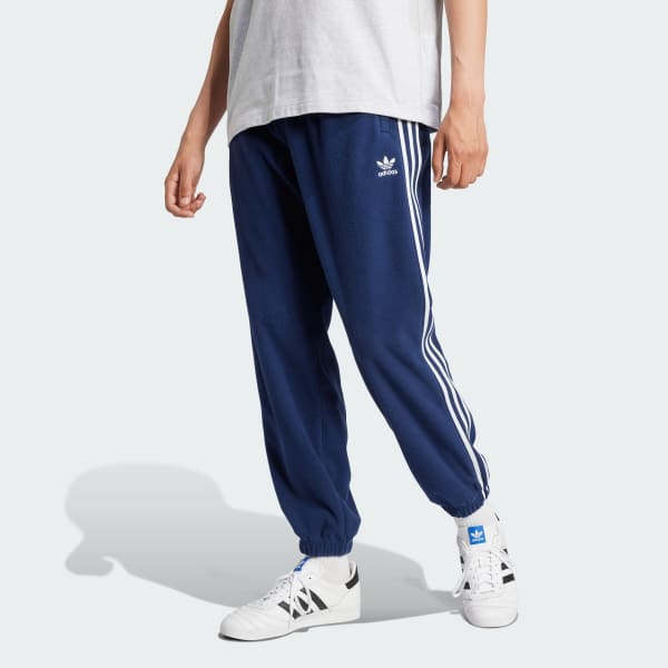 Blue Adicolor 3-Stripes Fleece Sweat Tracksuit Bottoms