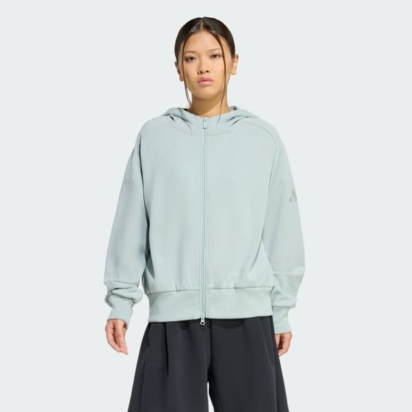 Green SOFT LUX FULL-ZIP HOODIE