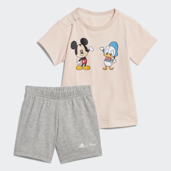 pink and white infant adidas