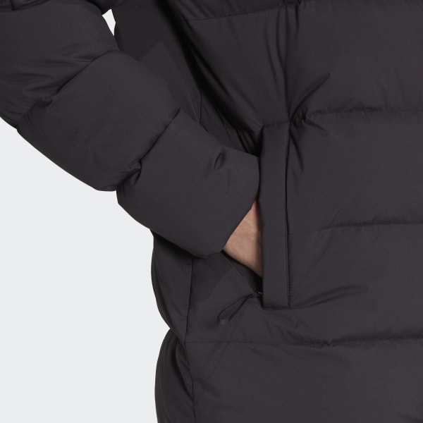 Black Helionic Mid-Length Down Jacket