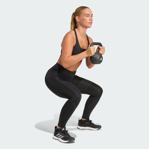 Siyah Optime Essentials Workout Ön Fermuarlı Orta Destekli Sporcu Sütyeni