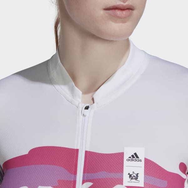 Bianco Maglia da ciclismo Thebe Magugu Short Sleeves