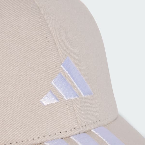 Beige 3-Stripes New Logo Baseball Cap