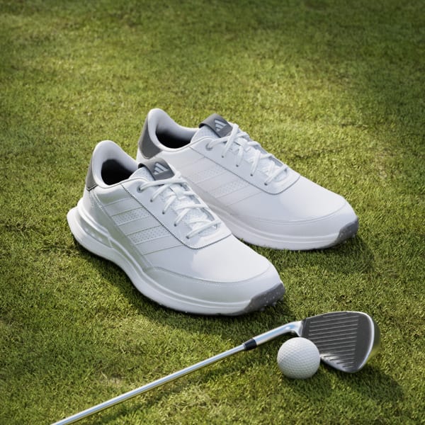 adidas S2G 24 Leather Spikeless Golf Shoes - White | Free Shipping 
