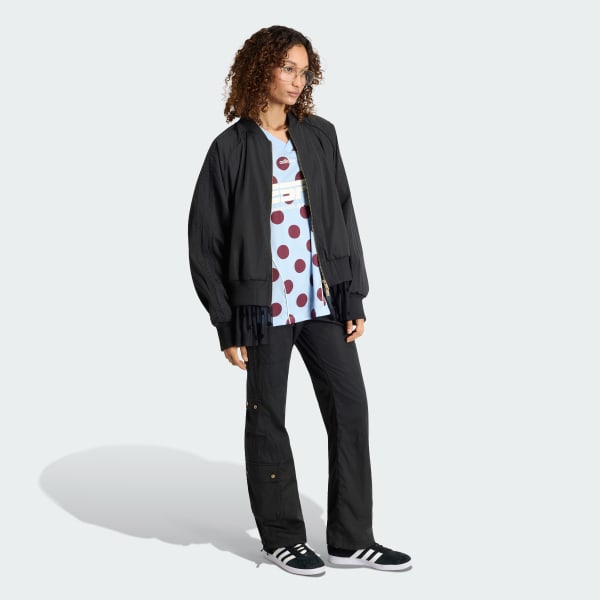 Preto Jaqueta Bomber com Camadas