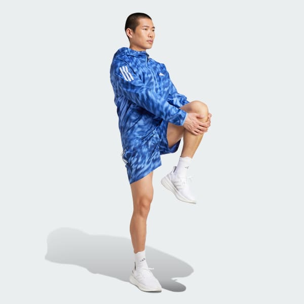 ブルー オウン ザ ラン総柄プリントジャケット