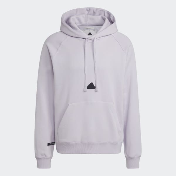 fialová Mikina s kapucňou Fleece KS813