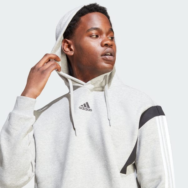 adidas Colorblock Hooded Sweatshirt - Grey | Men's Lifestyle | adidas US