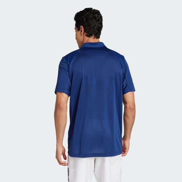 Azul Polo Cuello Camisa de Tenis Club