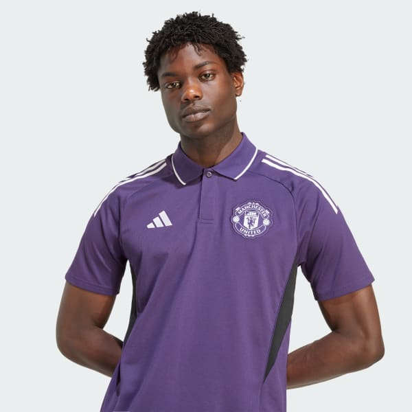 adidas Manchester United Tiro 25 Competition Polo Shirt - Purple