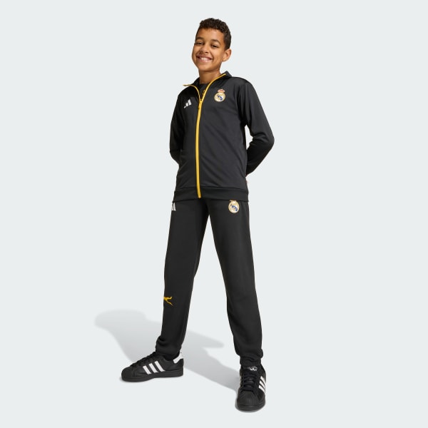 Schwarz adidas Real Madrid Avengers Trainingsjacke Kinder