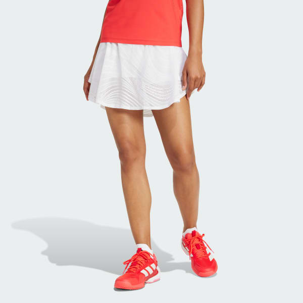 White Tennis Pro Climacool+ Print Skirt